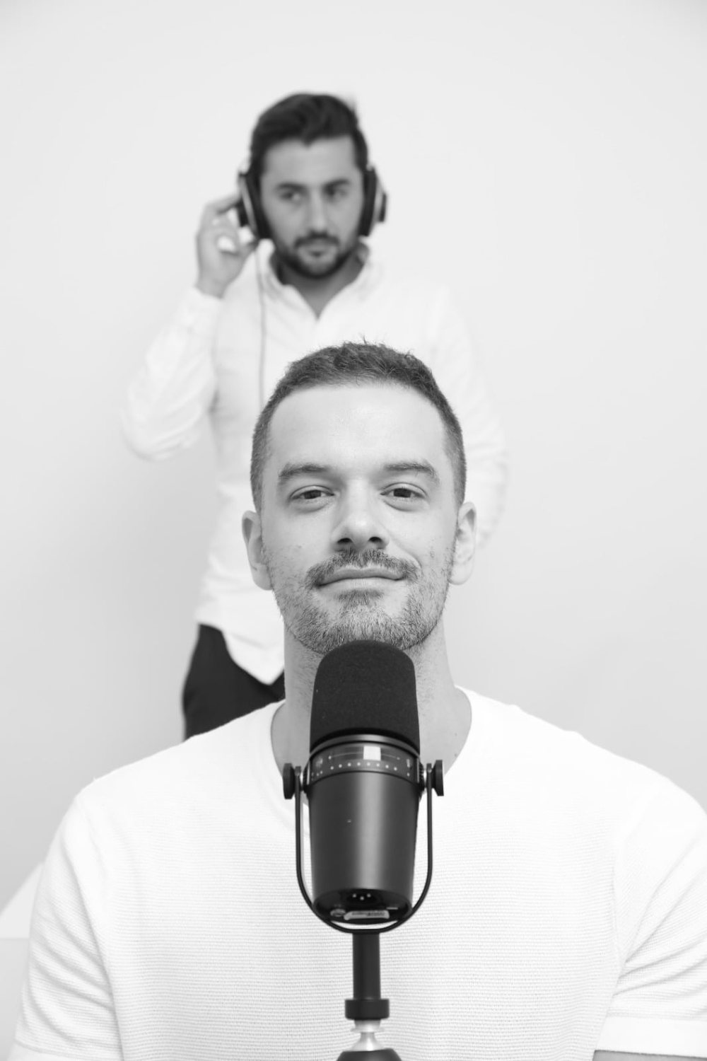 Dylan Breugne recording the When Shift Happens podcast